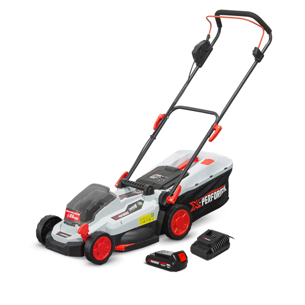Tondeuse rechargeable 20v max 33 cm avec batterie 2ah - x-performer