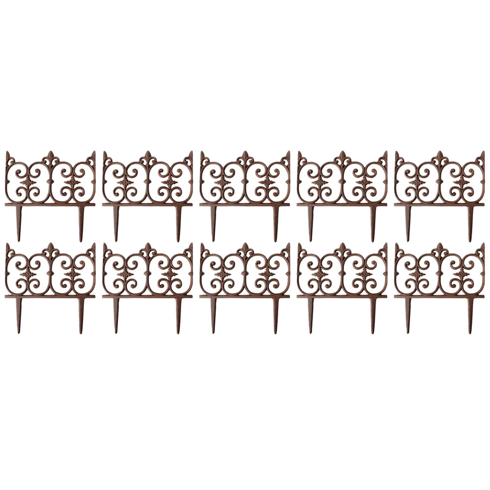 Bordure de jardin en fonte valentine lot de 10