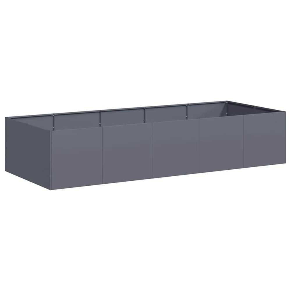 Jardinière d'extérieur anthracite 200x80x40 cm acier
