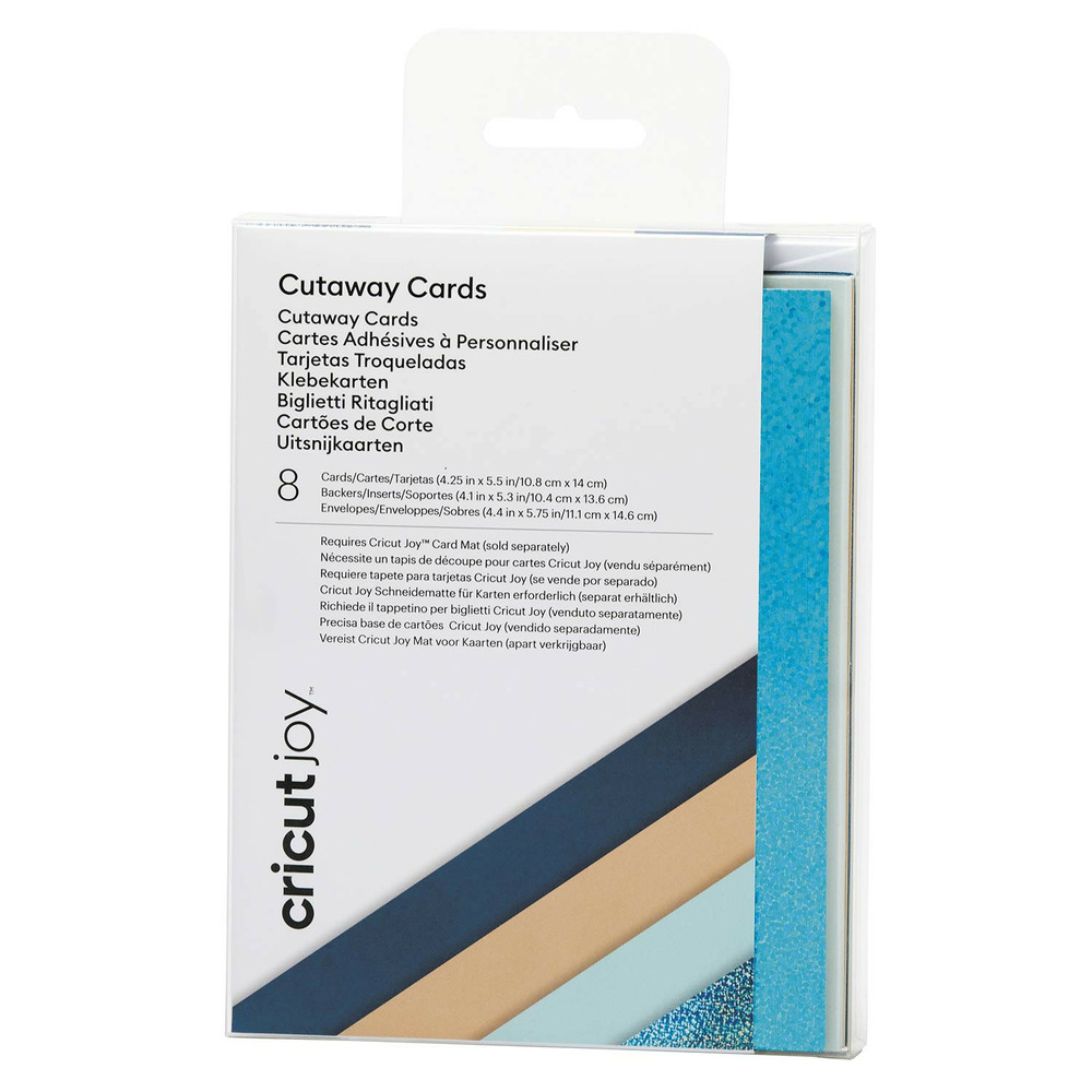 8 cartes adhésives et enveloppes marine - cricut