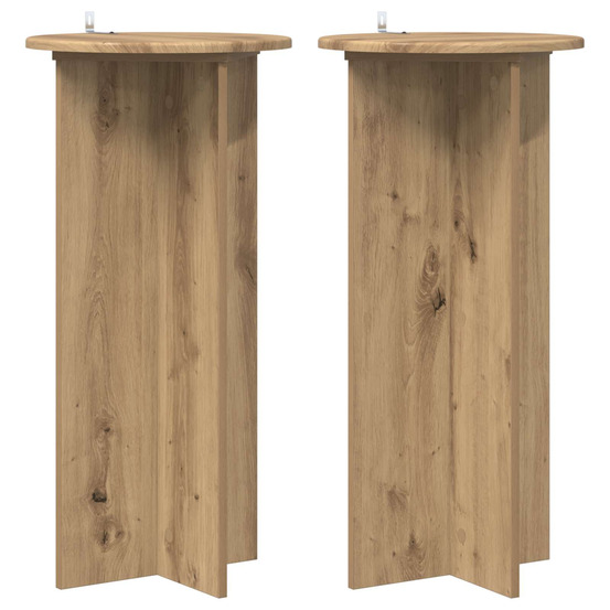 Support de plante 2 pcs chêne artisanal 40 x 40 x 80 cm