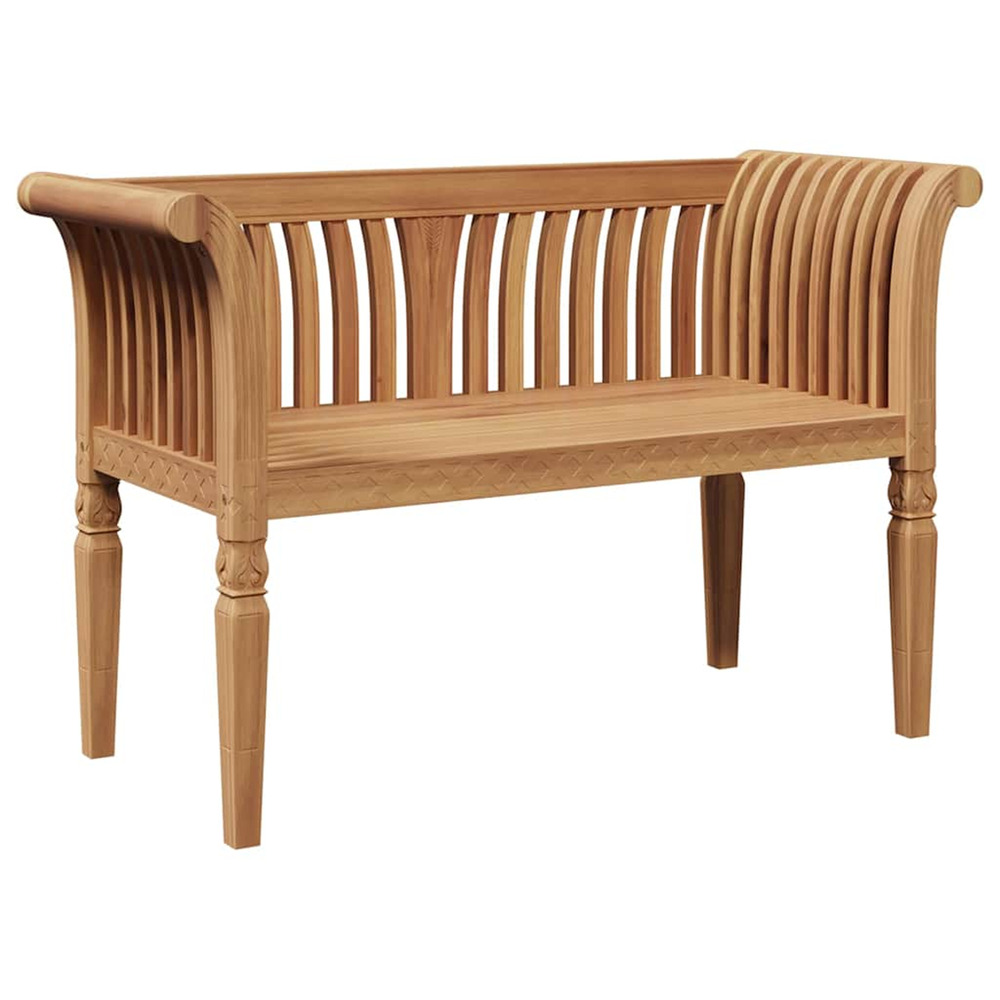 Banc marron 127,5 x 52 x 80 cm bois de teck massif