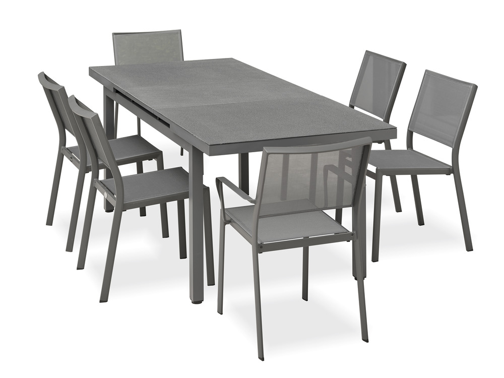Ensemble repas dania 6 places en aluminium