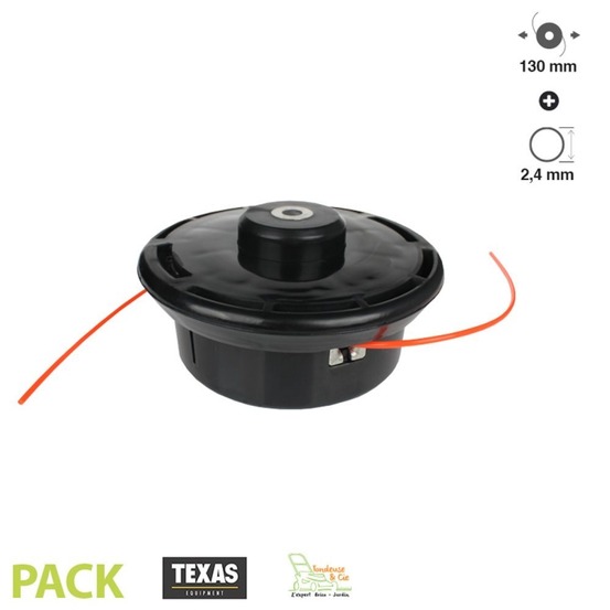 Tête de débroussailleuse universelle texas diamètre 130mm fil 2,4mm
