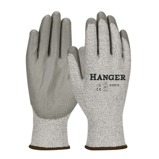 Gants anti coupure h cut t 08 enduit polyuréthane en sachet de 12 paires hanger 300049