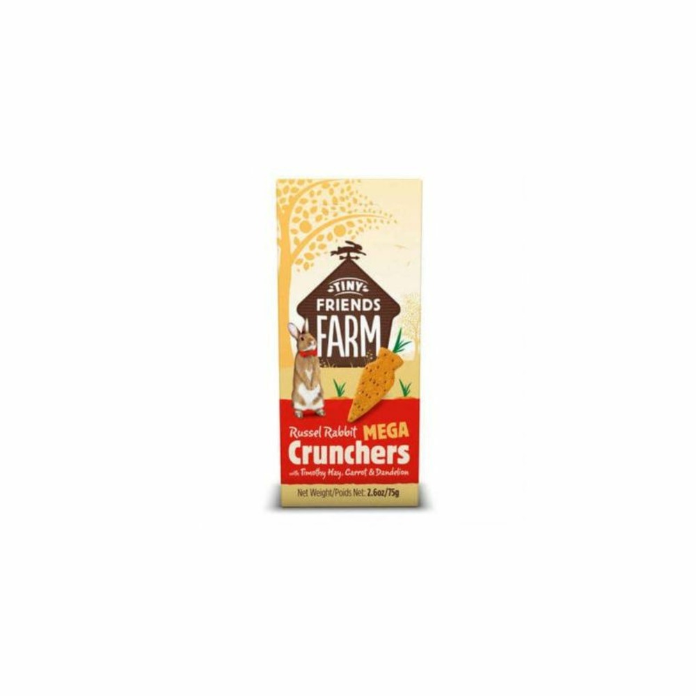 Friandises aux carottes rabbit cruncher pour lapins - tiny friends farm supreme 120 g