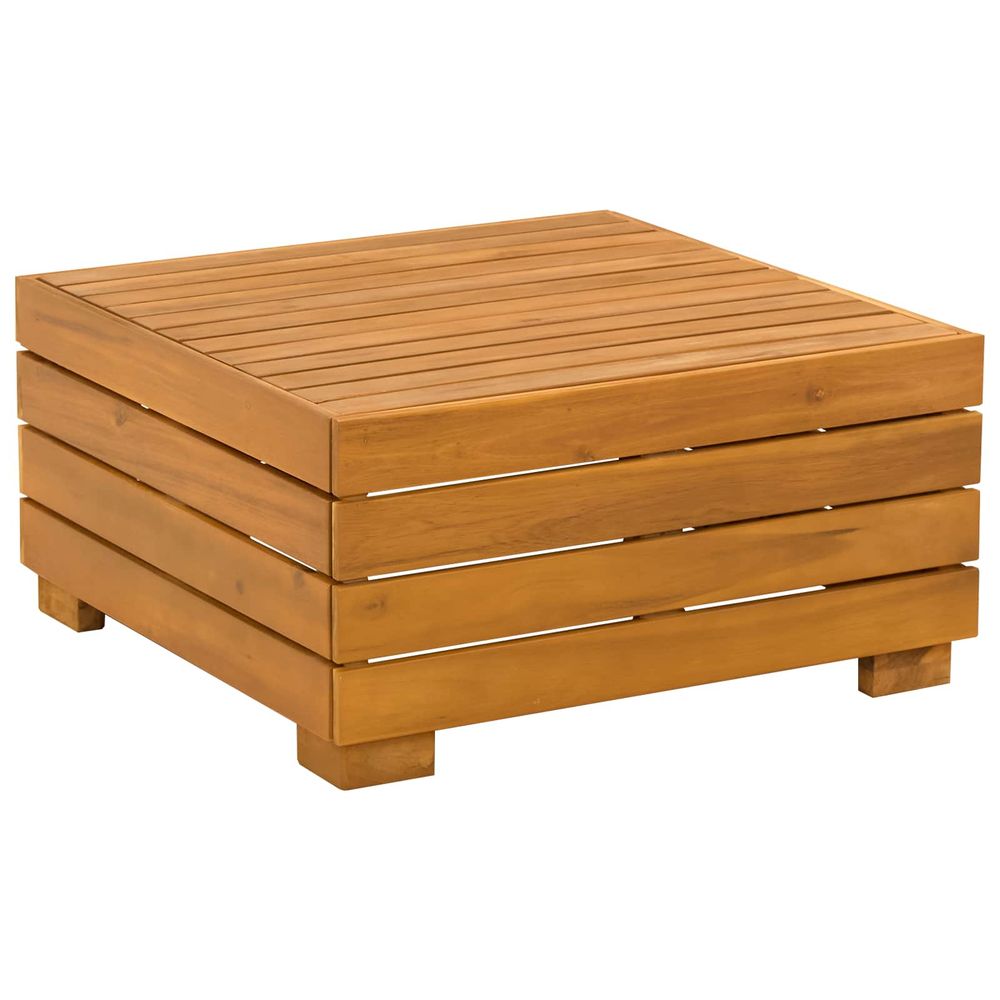 Table d'appoint de jardin bois d'acacia massif marron