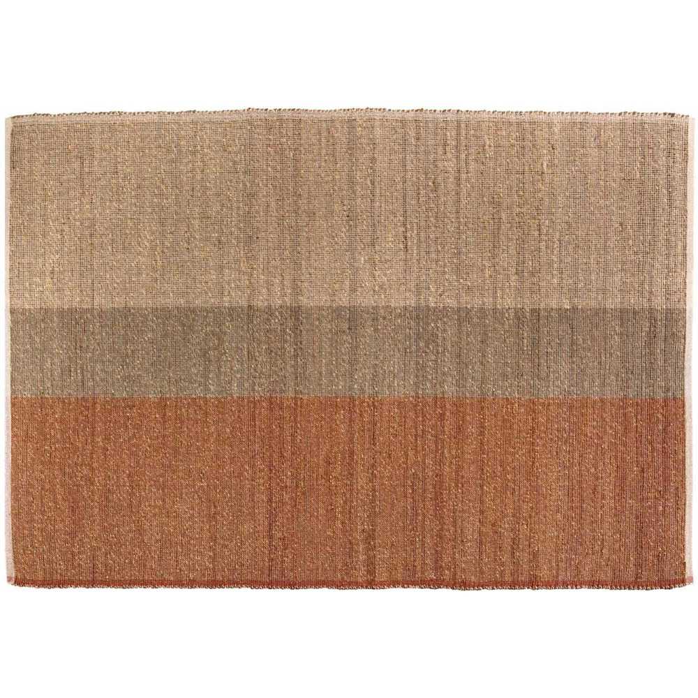 Tapis en jonc de mer et coton terracotta karan 200 x 290 cm