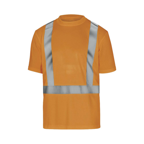 Tee shirt manches courtes haute visibilité orange gris tl delta plus cometorgt