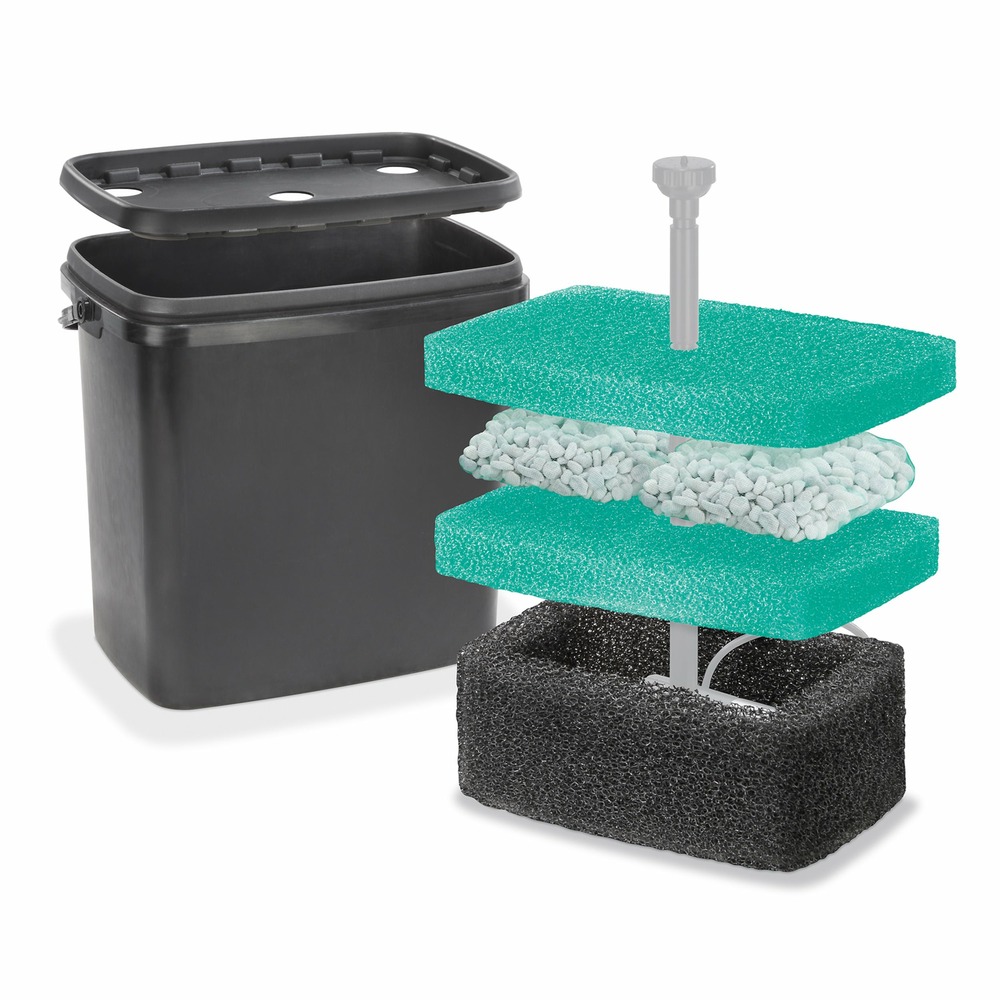 Filterbox l pour pompes de bassin solaires filtre de bassin pompe pour étang de jardin esotec 101715