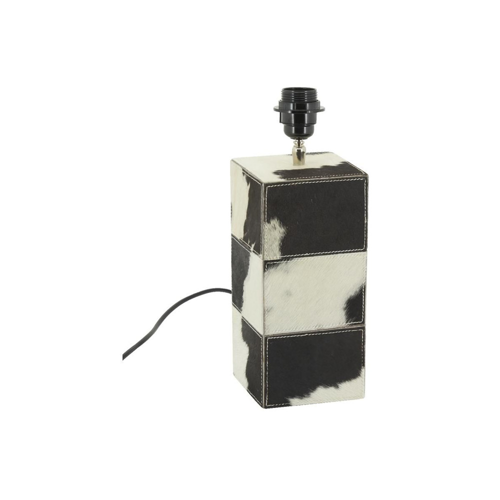 Pied de lampe en peau de vache