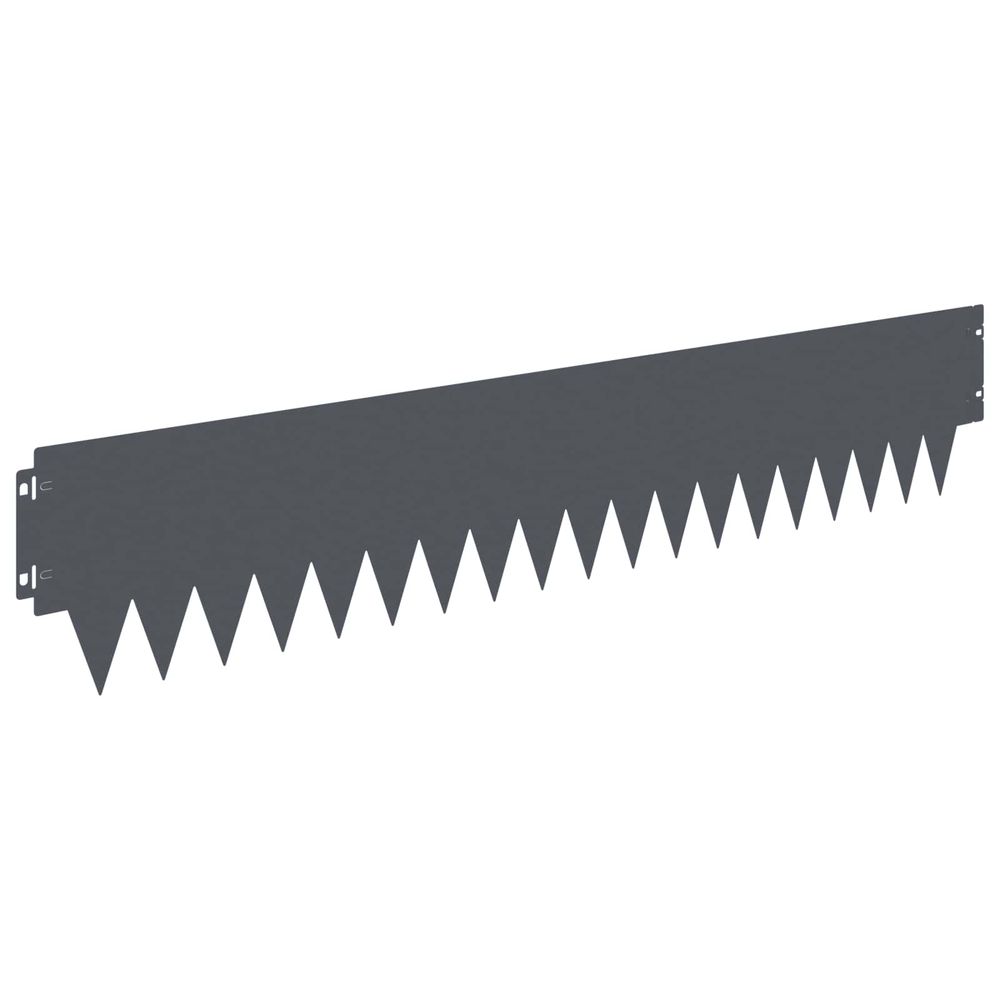 Bordure de pelouse 30 pc 103 x 20 cm acier anthracite