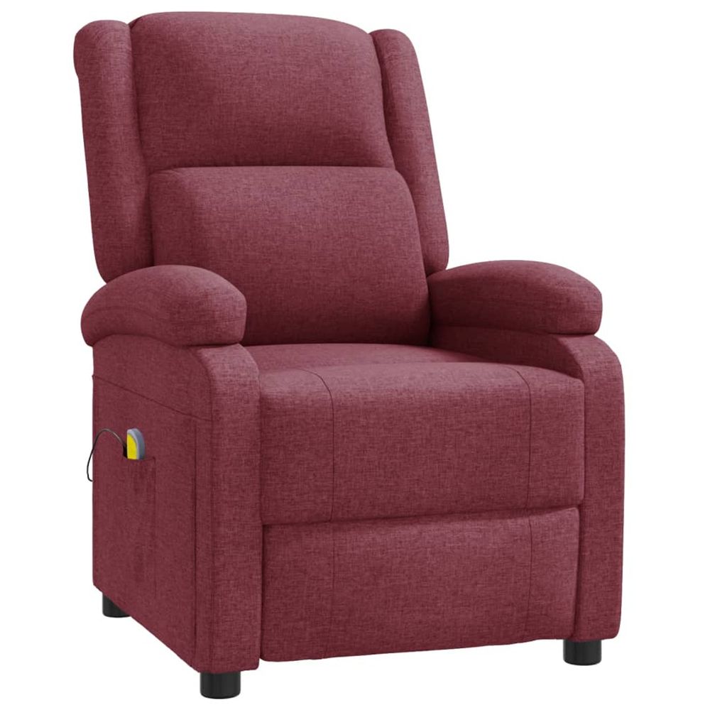 Fauteuil de massage rouge bordeaux tissu