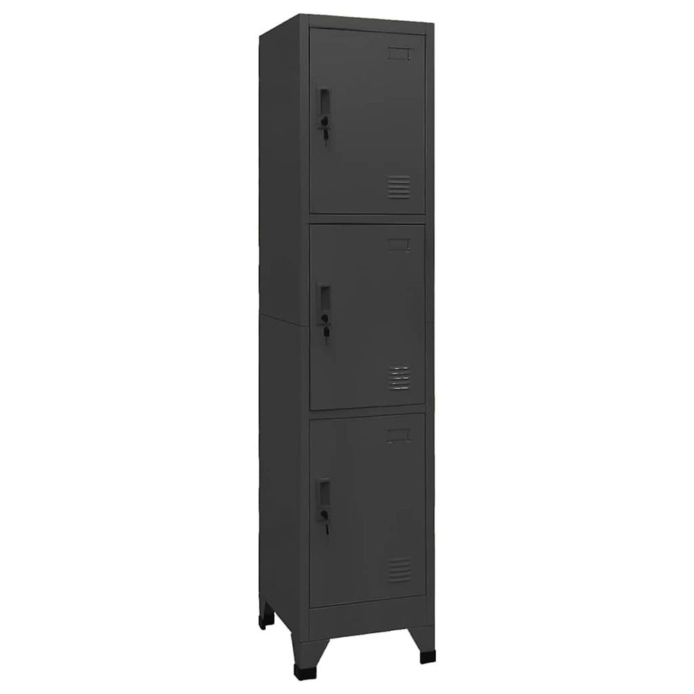 Armoire à casiers anthracite 38x45x180 cm acier