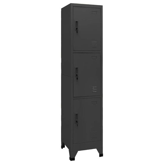Armoire à casiers anthracite 38x45x180 cm acier
