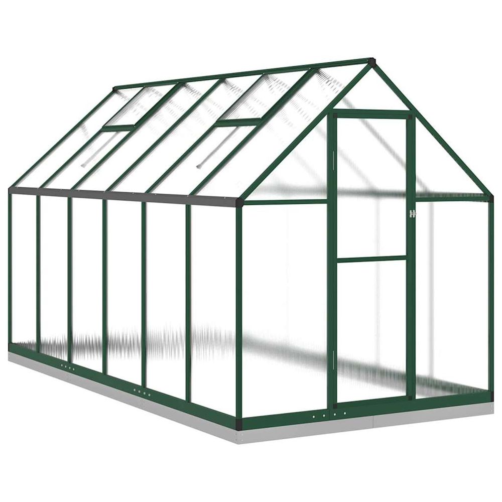Serre avec cadre de base vert 334x169x202 cm aluminium