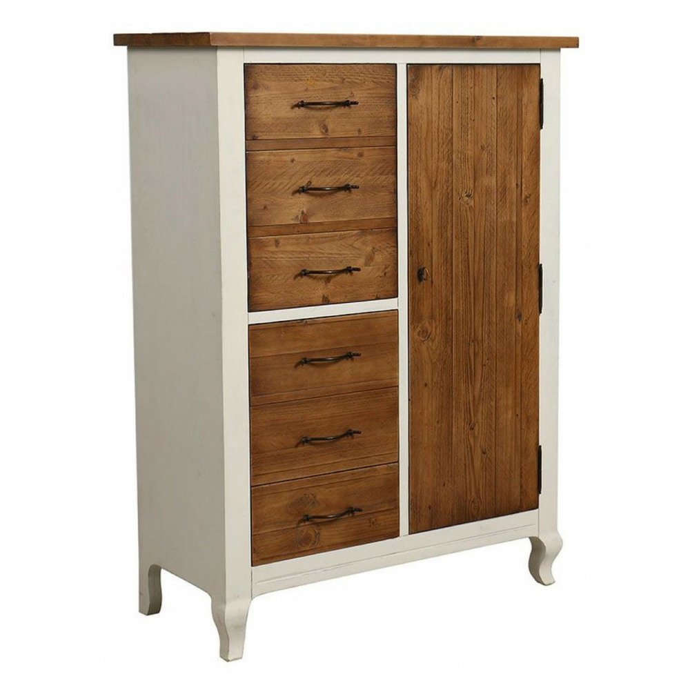 Meuble de rangement bois blanc - provence interior's