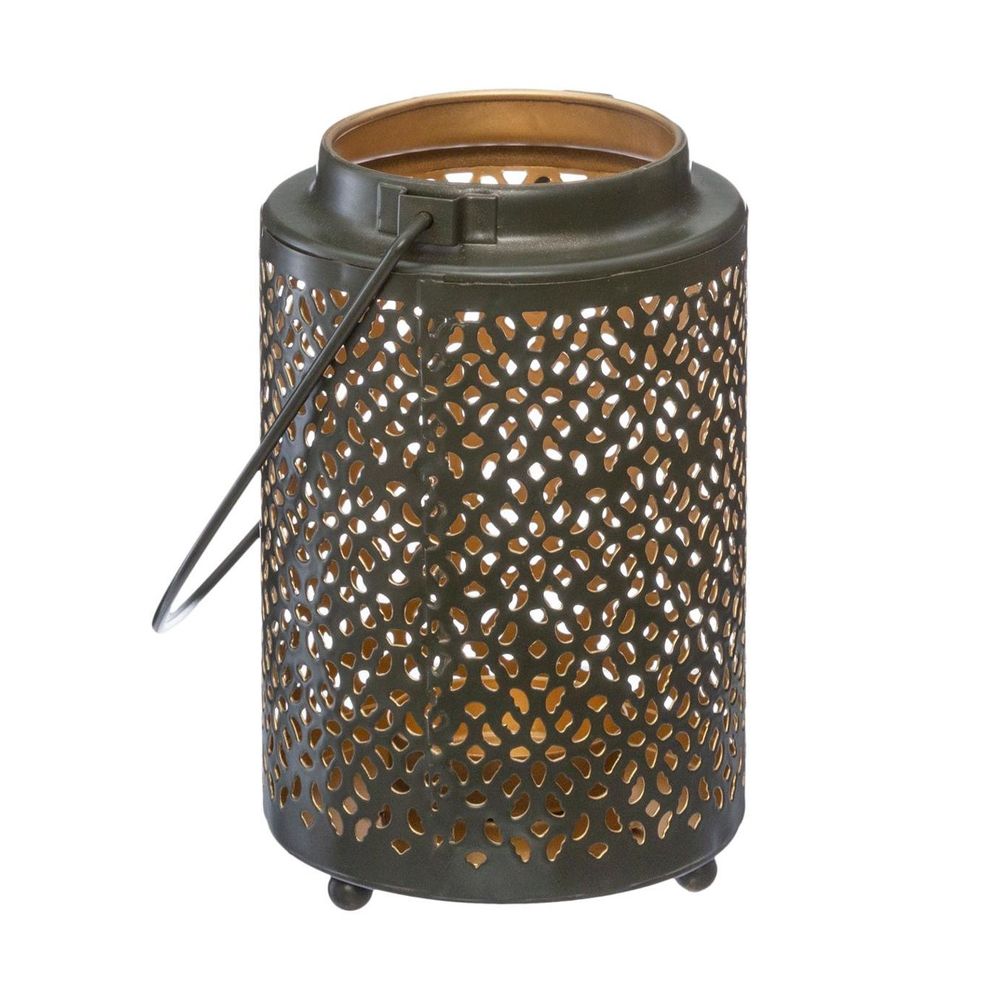 Lanterne design en métal h 13.5 cm