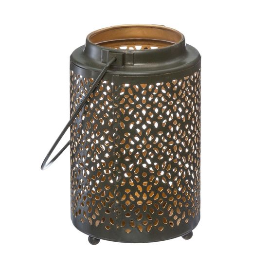 Lanterne design en métal h 13.5 cm