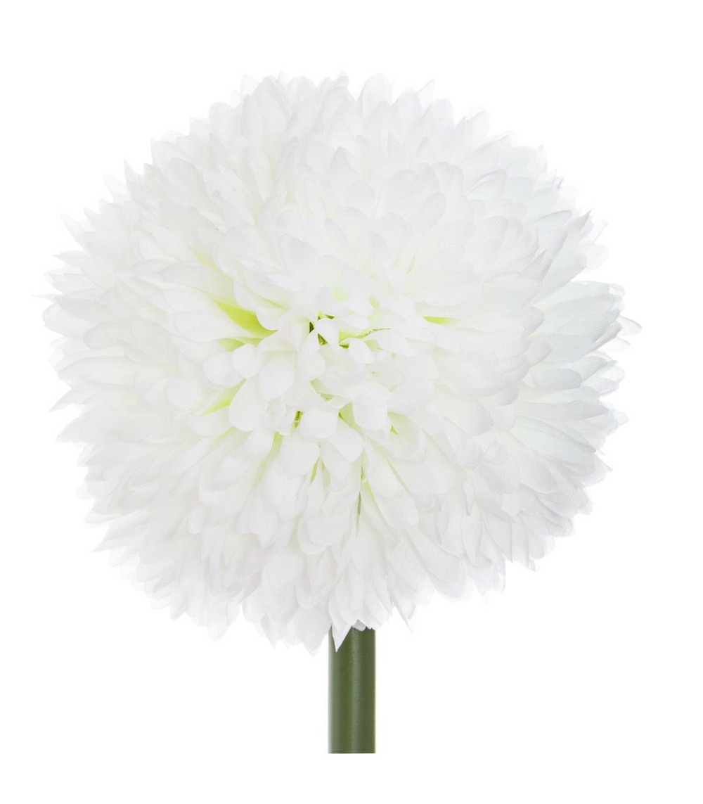 Fleur artificielle pompon sur tige hauteur 60 cm