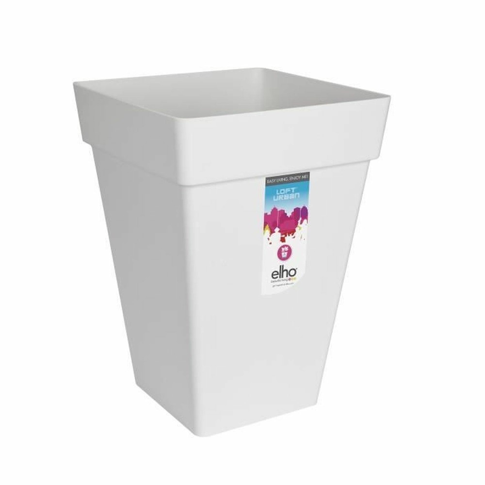 Pot de fleurs carré haut 30 - blanc - loft urban - 100% recyclé