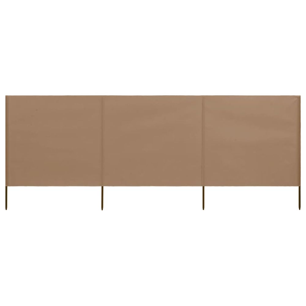 Brise vue 3 panneaux Tissu 400 x 80 cm