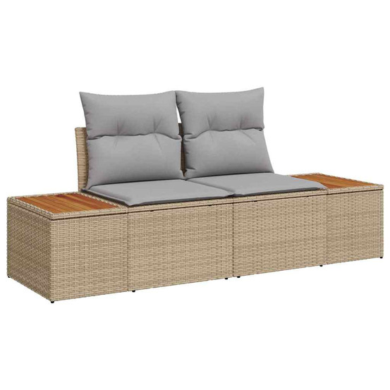 Canapé de jardin beige 184 x 62 x 85cm polyrotin