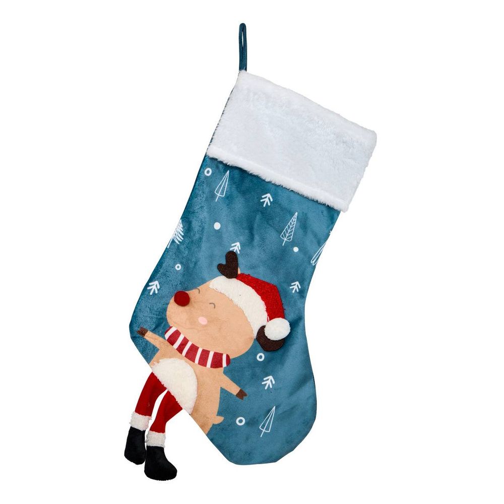 Botte de noël noelino renne 27 x 47 cm