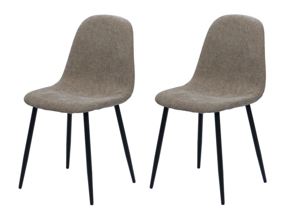 Lot de 2 chaises ariane marron