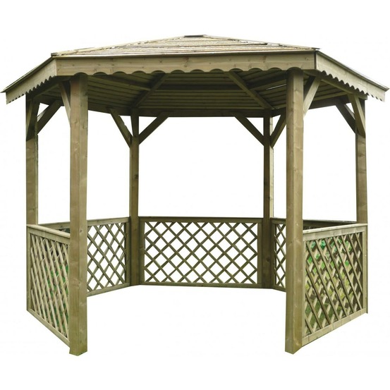Kiosque en bois 3,5m x 3m