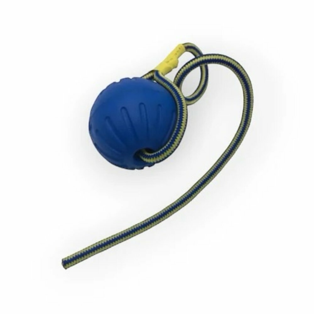 Balle avec corde 4,5cm pour chien, francecroquettes