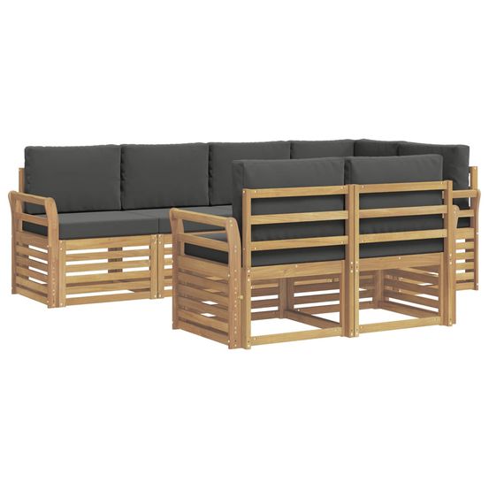 Ensemble de canapés d'extérieur 7 pc blanc et anthracite