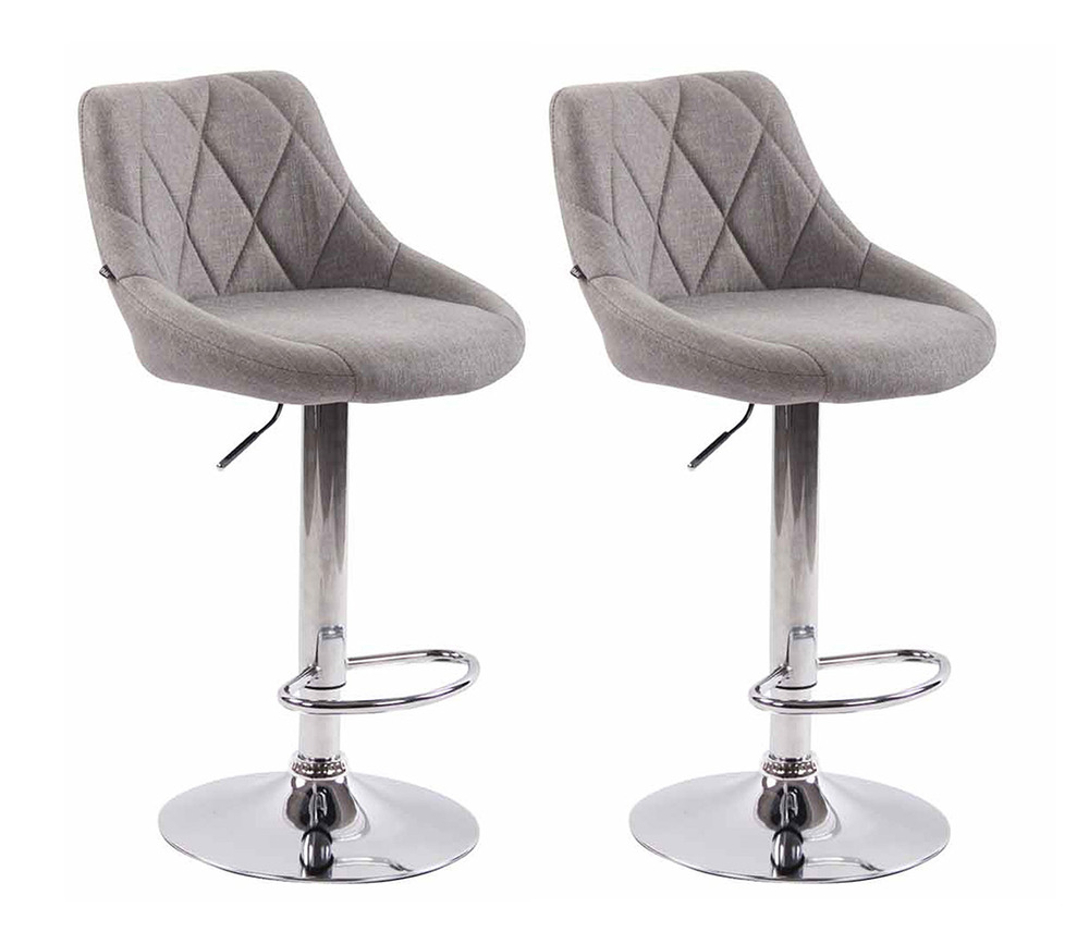 Lot de 2 tabourets de bar lazio tissu c