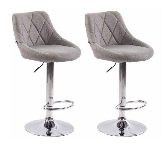 Lot de 2 tabourets de bar lazio tissu c