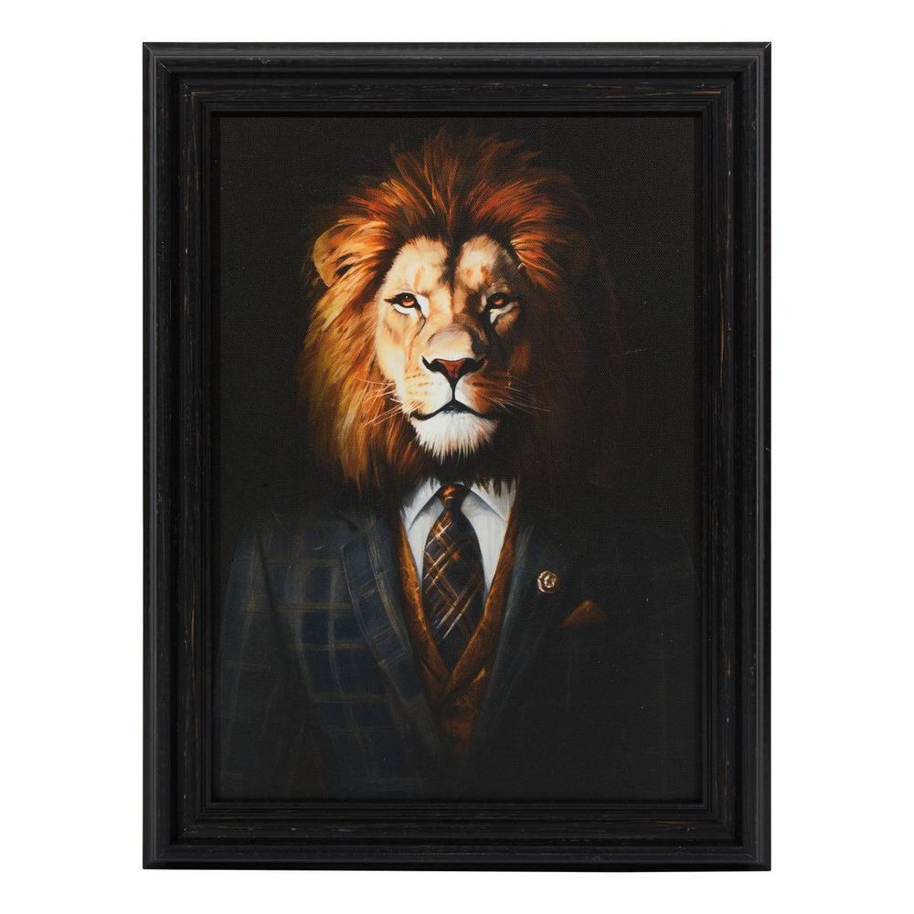 Toile imprimée richa 30x40cm noir