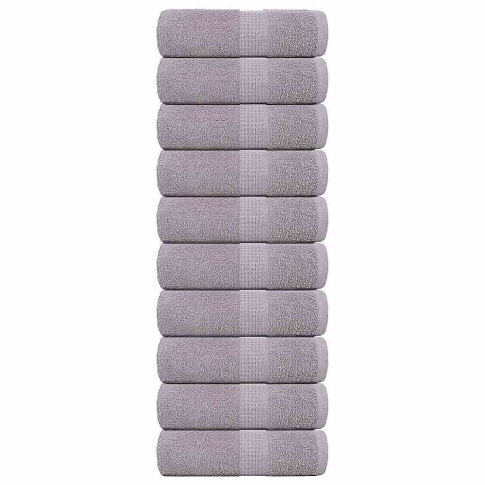 Serviettes d'invité frogn 10 pcs gris 30x50 cm 360 g/m²