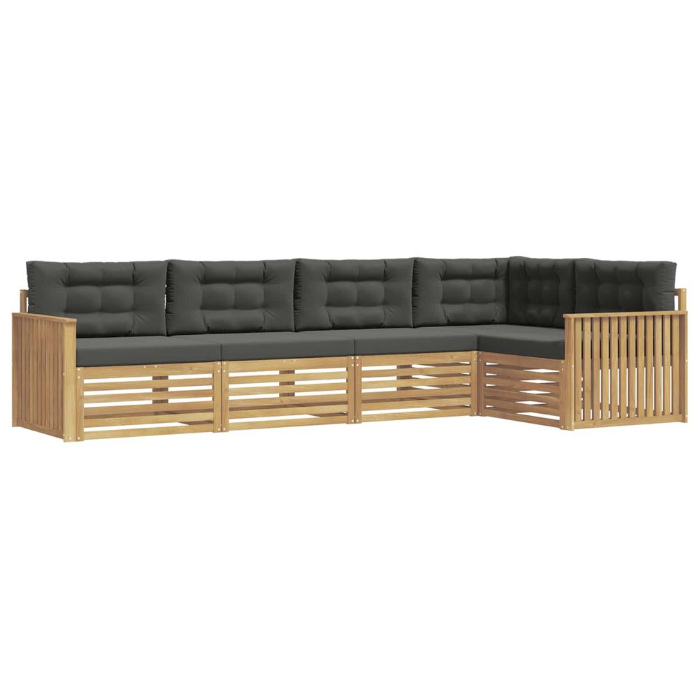 Ensemble de canapés d'extérieur 5 pc blanc et anthracite