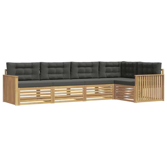 Ensemble de canapés d'extérieur 5 pc blanc et anthracite