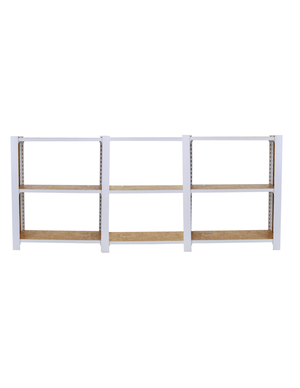 Etagère légère sans vis officlick 3/300 wood 2400 blanc/osb + plaques 1000 blanc/osb 1000x2400x300 - simonrack