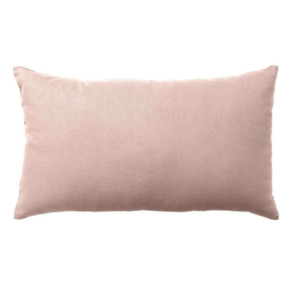 Coussin déco uni panama 30x50cm vieux rose