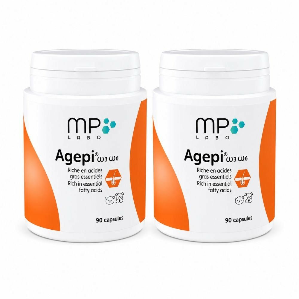 Agepi omega 3 et 6 - pelage - mp labo 2x90 comprimés