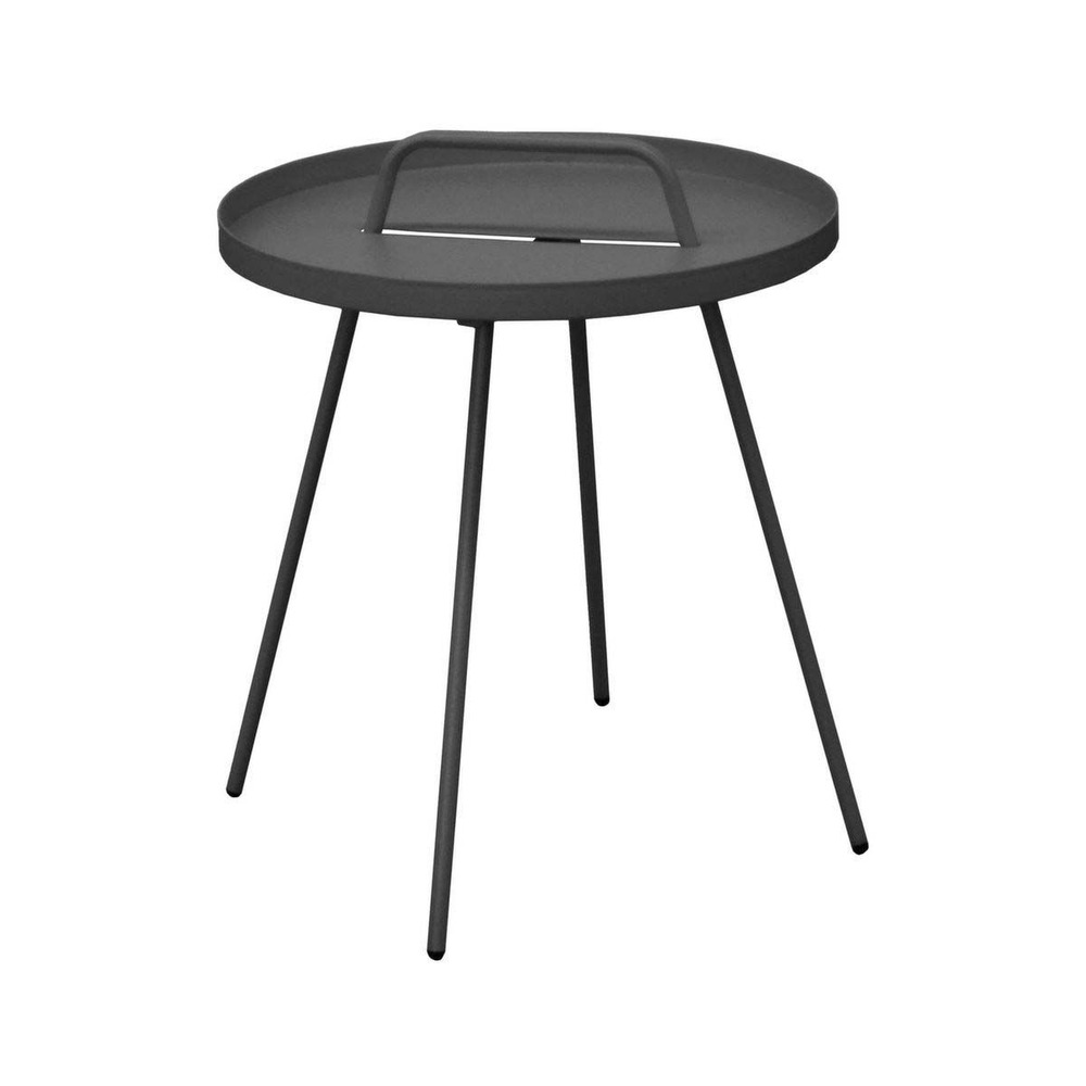 Table basse en acier flower 44 cm gris