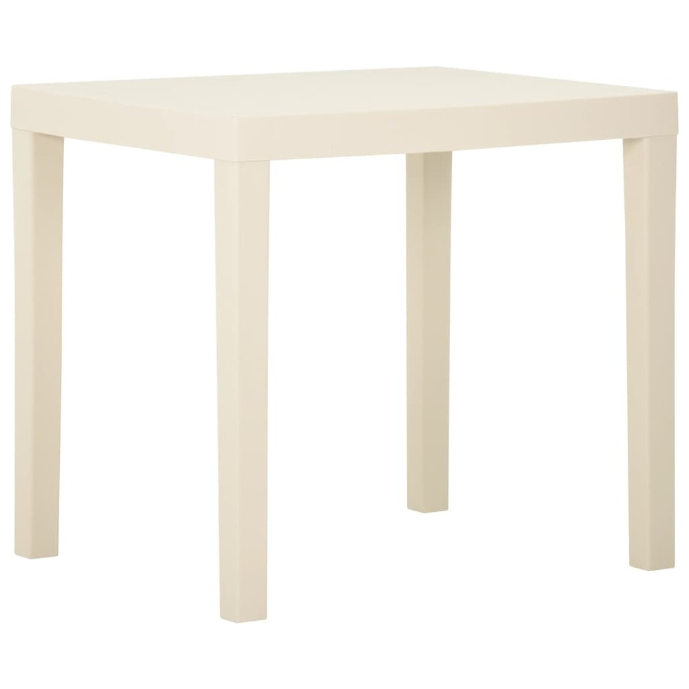 Table de jardin blanc 79x65x72 cm plastique
