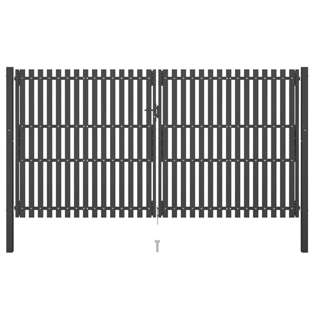 Portail de jardin en acier 400x200 cm anthracite