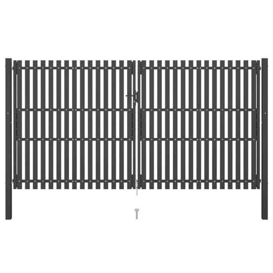 Portail de jardin en acier 400x200 cm anthracite