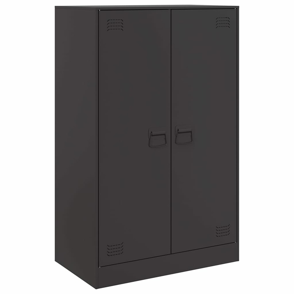 Buffet noir 67x39x107 cm acier