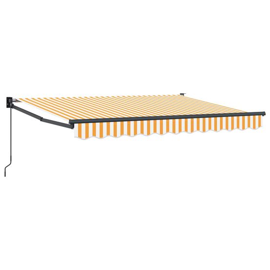 Auvent rétractable jaune et blanc 3 x 2 m
