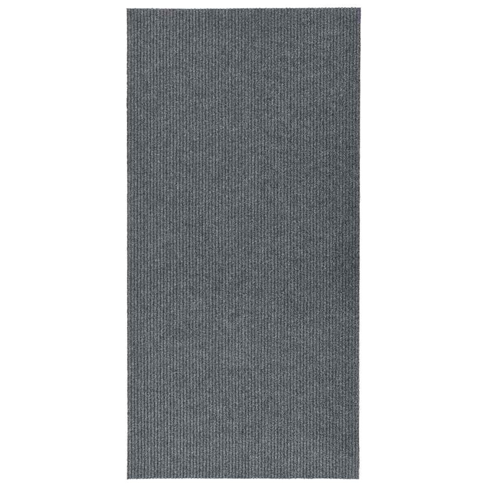 Tapis d'entrée robuste antidérapant facile à nettoyer pour bureau et maison gris 100x200 cm
