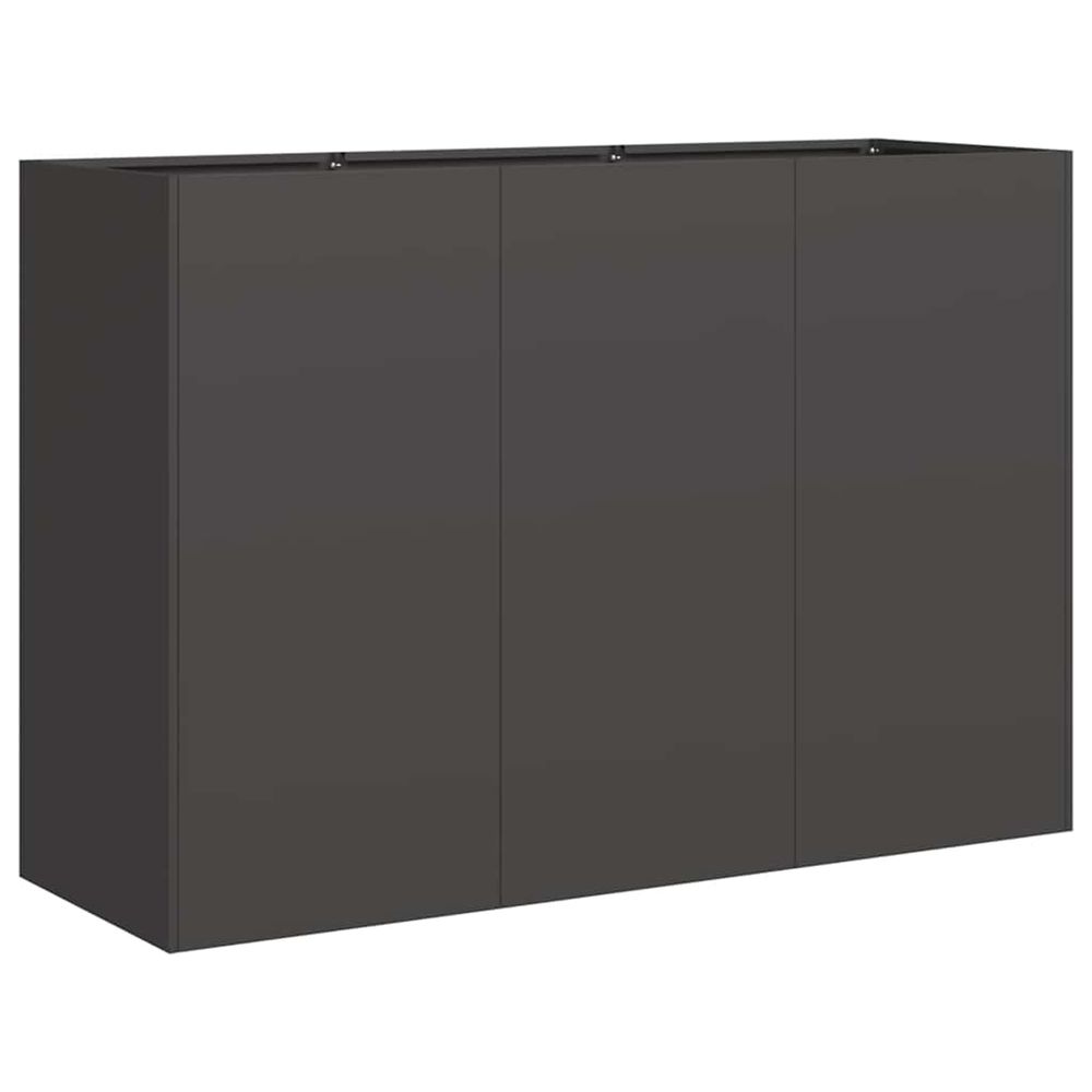 Jardinière d'extérieur noir 120x40x80 cm acier laminé à froid