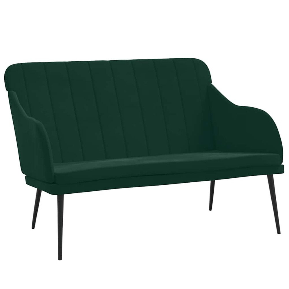 Banc vert foncé 110x76x80 cm velours